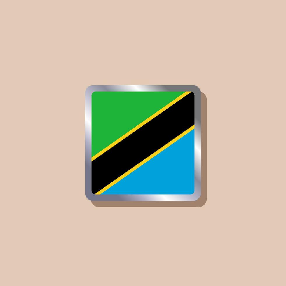 illustration av tanzania flagga mall vektor