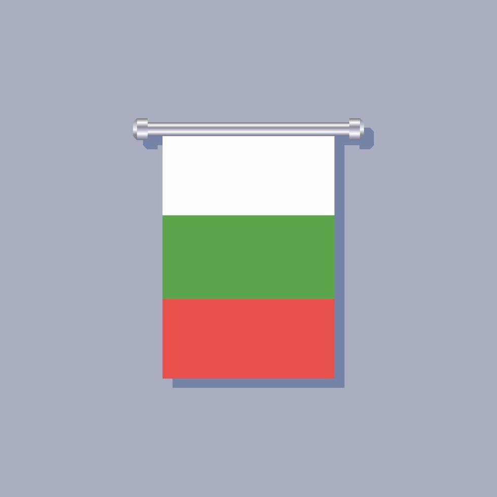 illustration av bulgarien flagga mall vektor