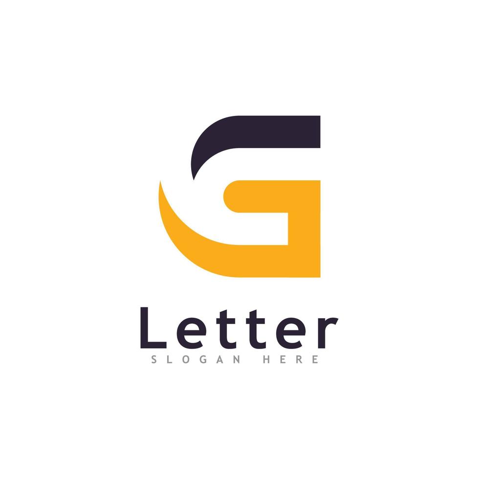 g logotyp vektor mall kreativ g brev initialer logotyp design