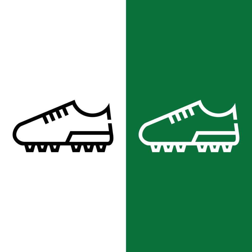 fotboll eller fotboll skor ikon logotyp i översikt stil vektor