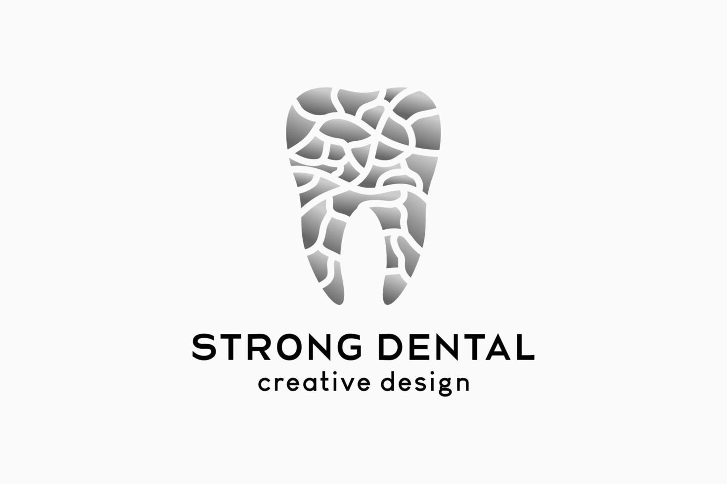 Zahnpflege-Logo-Design mit kreativem Konzept, Zahnikone mit abstraktem Motiv vektor
