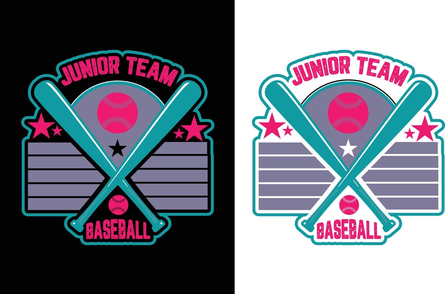 Junior-Team-Baseball-T-Shirt-Design-Vektor vektor