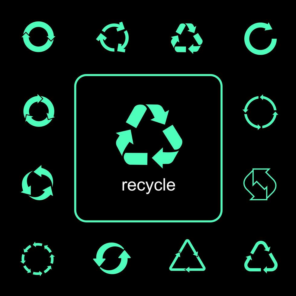 Mehrzweck-Recycling-Symbole eingestellt vektor