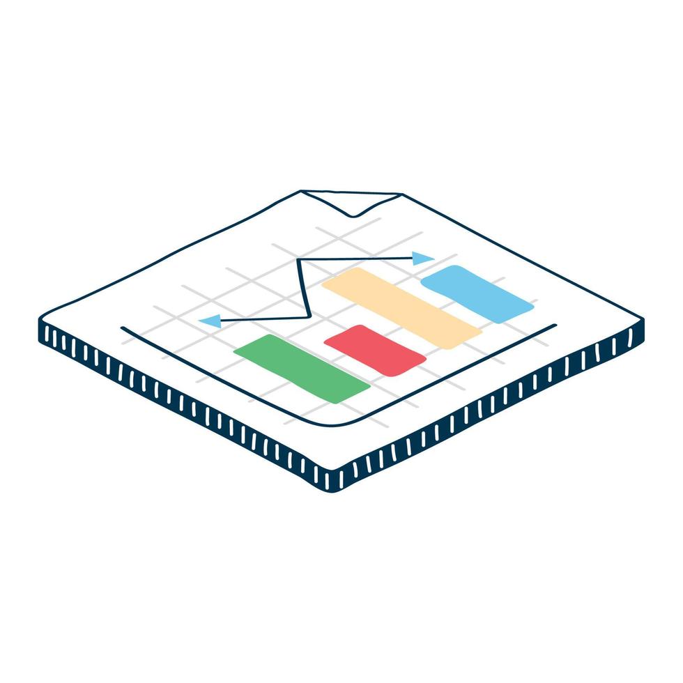 Dokument mit Statistikbalken vektor