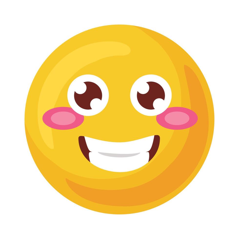 fröhliches Emoticon-Gesicht vektor