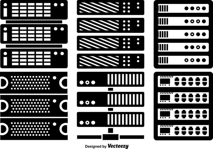 Vector Server Rack-Symbole