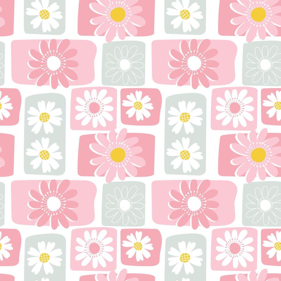 daisy dröm mönster med skön pastell Färg, trendig blommig sömlös mönster vektor