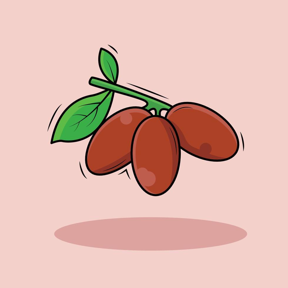 illustration av datum plommon frukt eller kurma vektor