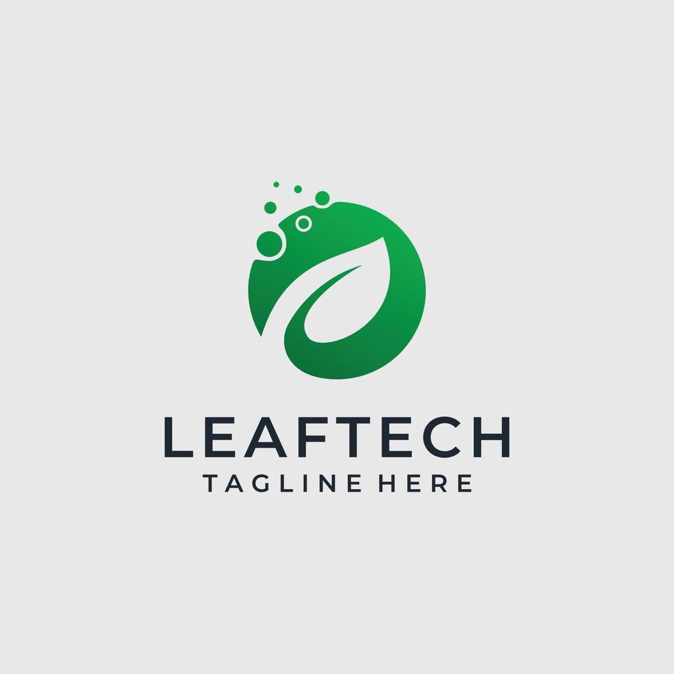 Green-Tech-Logo und Visitenkarten-Design-Vorlage, kreatives Technologie-Logo-Symbol vektor