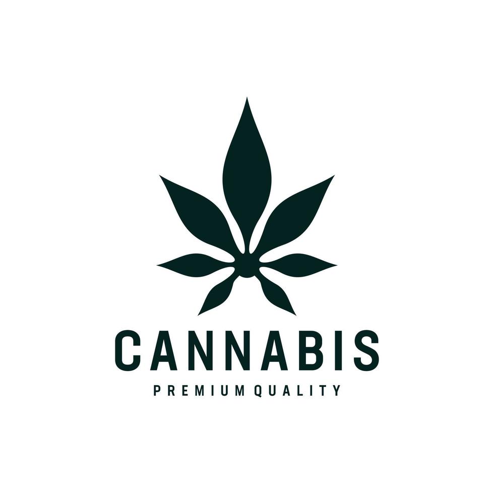 Vektor-Inspiration für das Design des Cannabis-Blatt-Logos vektor