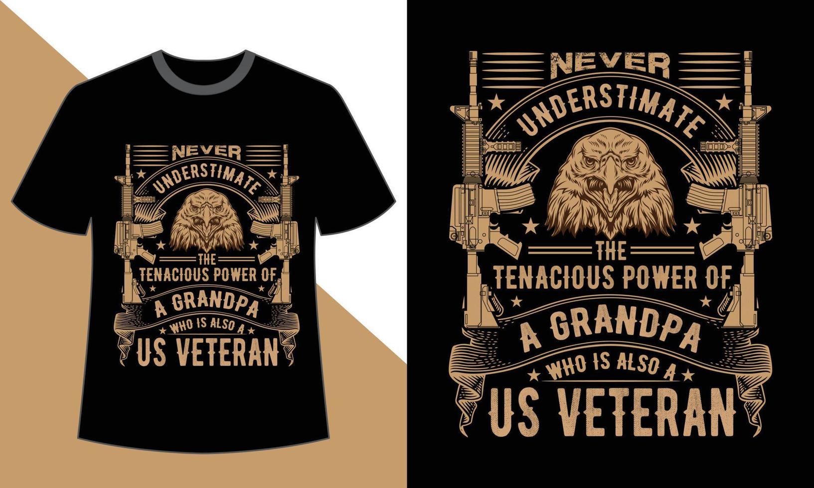 veteranen-tag-t-shirt-design vektor