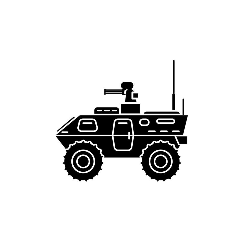 Symbolvektorvorlage für gepanzerte Fahrzeuge vektor