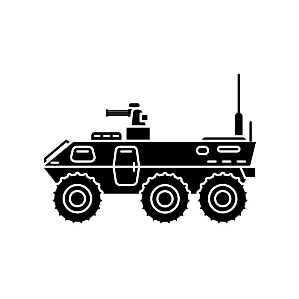 Symbolvektorvorlage für gepanzerte Fahrzeuge vektor