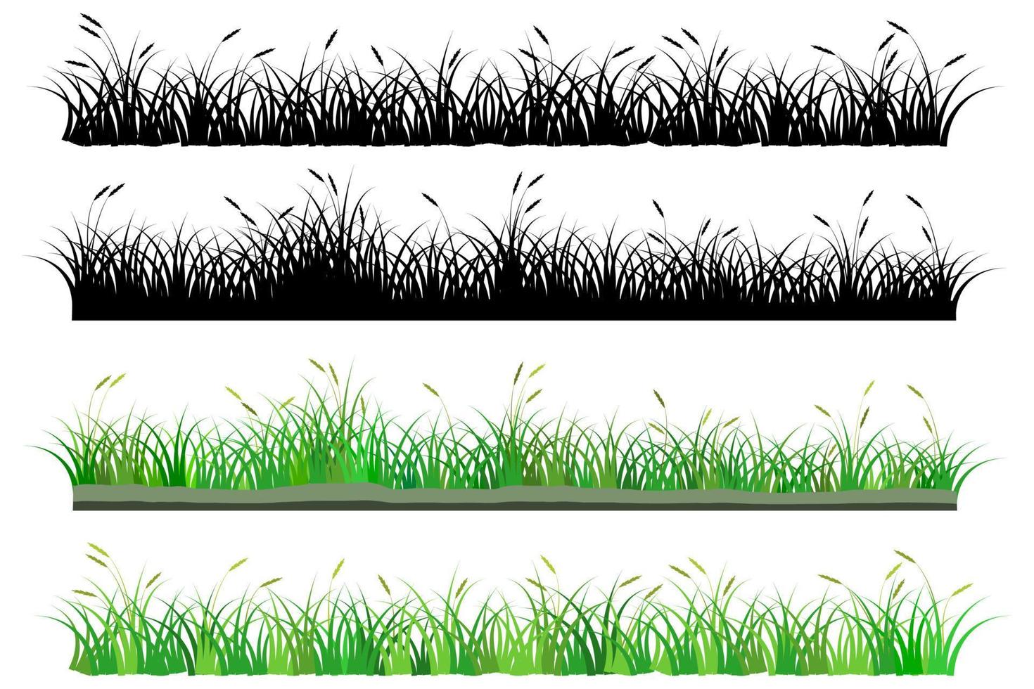 gräs. vass gräs uppsättning vektor