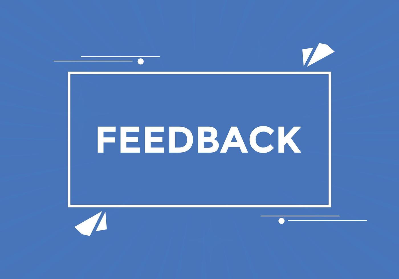 Feedback-Taste. Feedback-Sprechblase. buntes Webbanner. Vektor-Illustration. Feedback-Schild-Symbol vektor