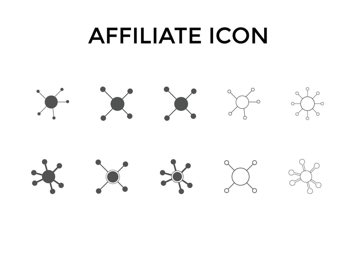 uppsättning av dotterbolag program ikoner vektor illustration. dotterbolag marknadsföring symbol för hemsida eller företag