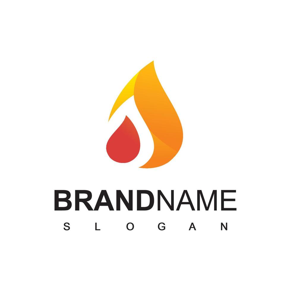 Flamme-Logo-Design-Vorlage vektor