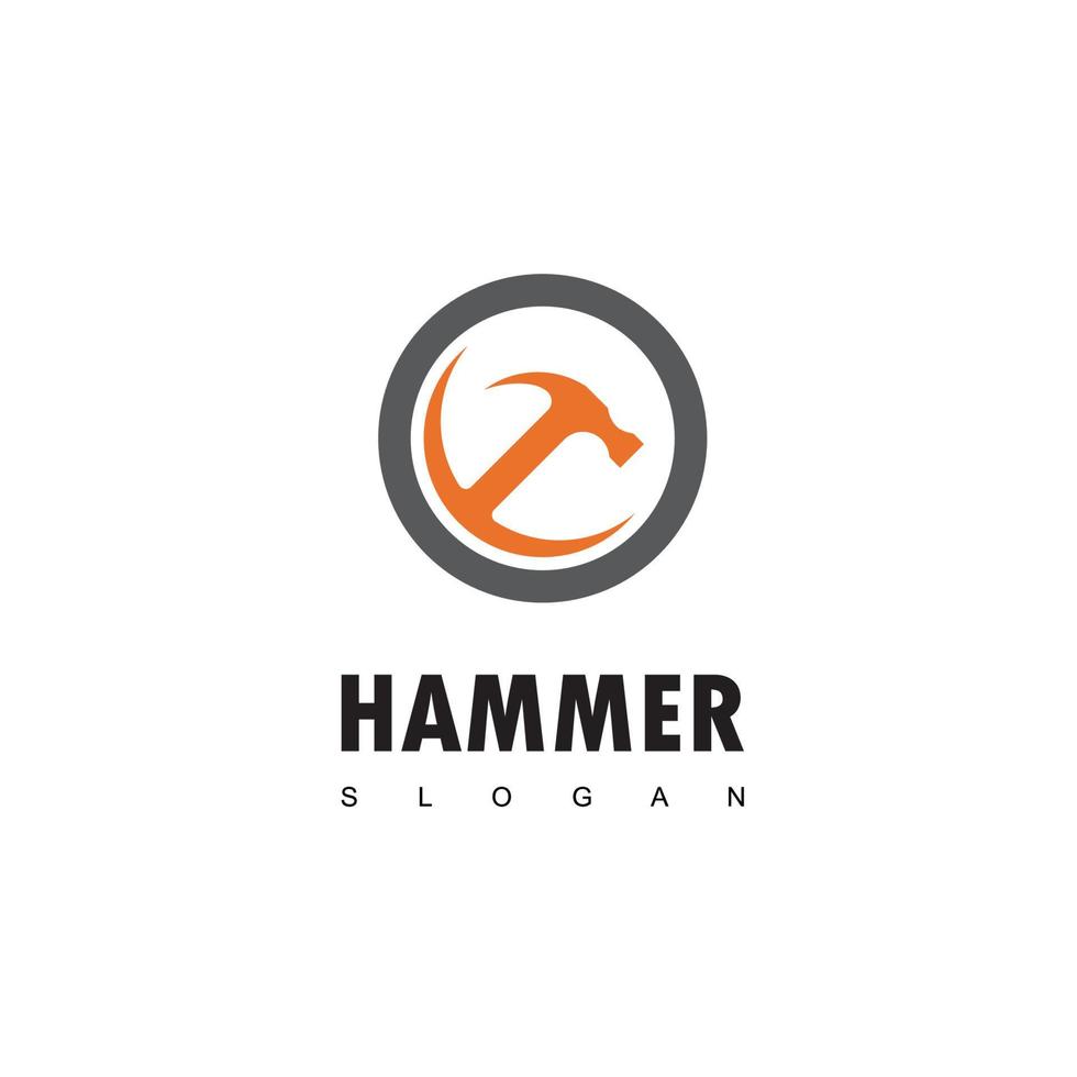 hammare logotyp design mall vektor