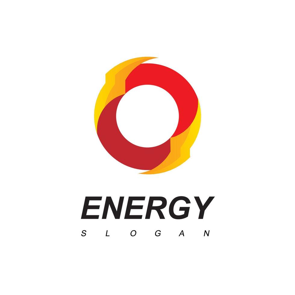 Energie-Logo-Vorlage mit Bolzensymbol vektor