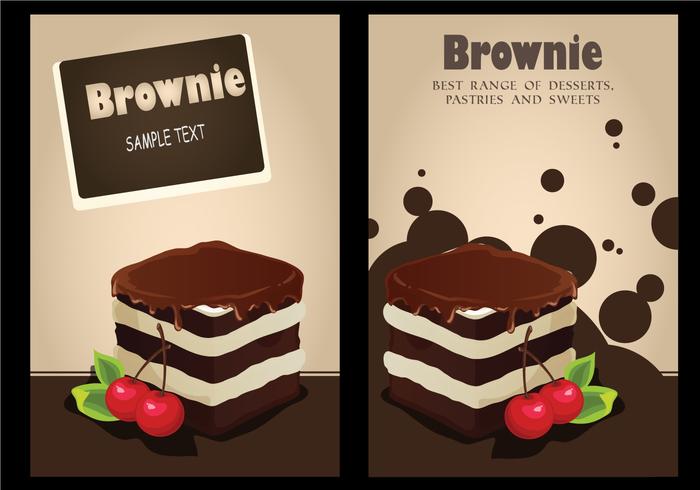 Brownie-Einladung Hintergrund Vektor