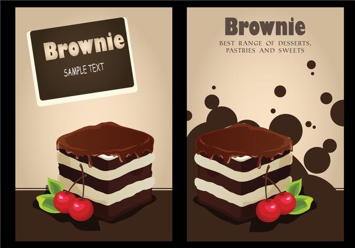 Brownie Inbjudan Bakgrund vektor