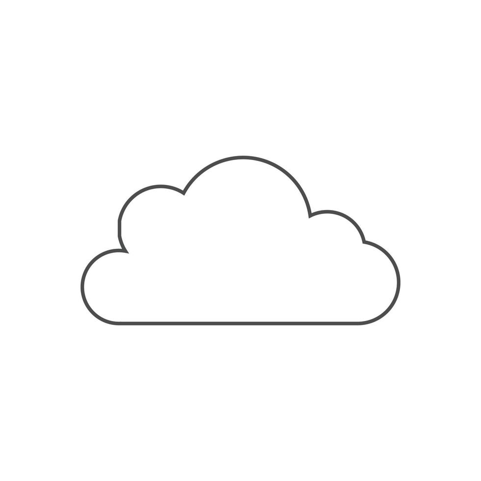 Cloud-Symbol-Vektor-Illustration. Cloud-Symbol für SEO, Website und mobile Apps vektor