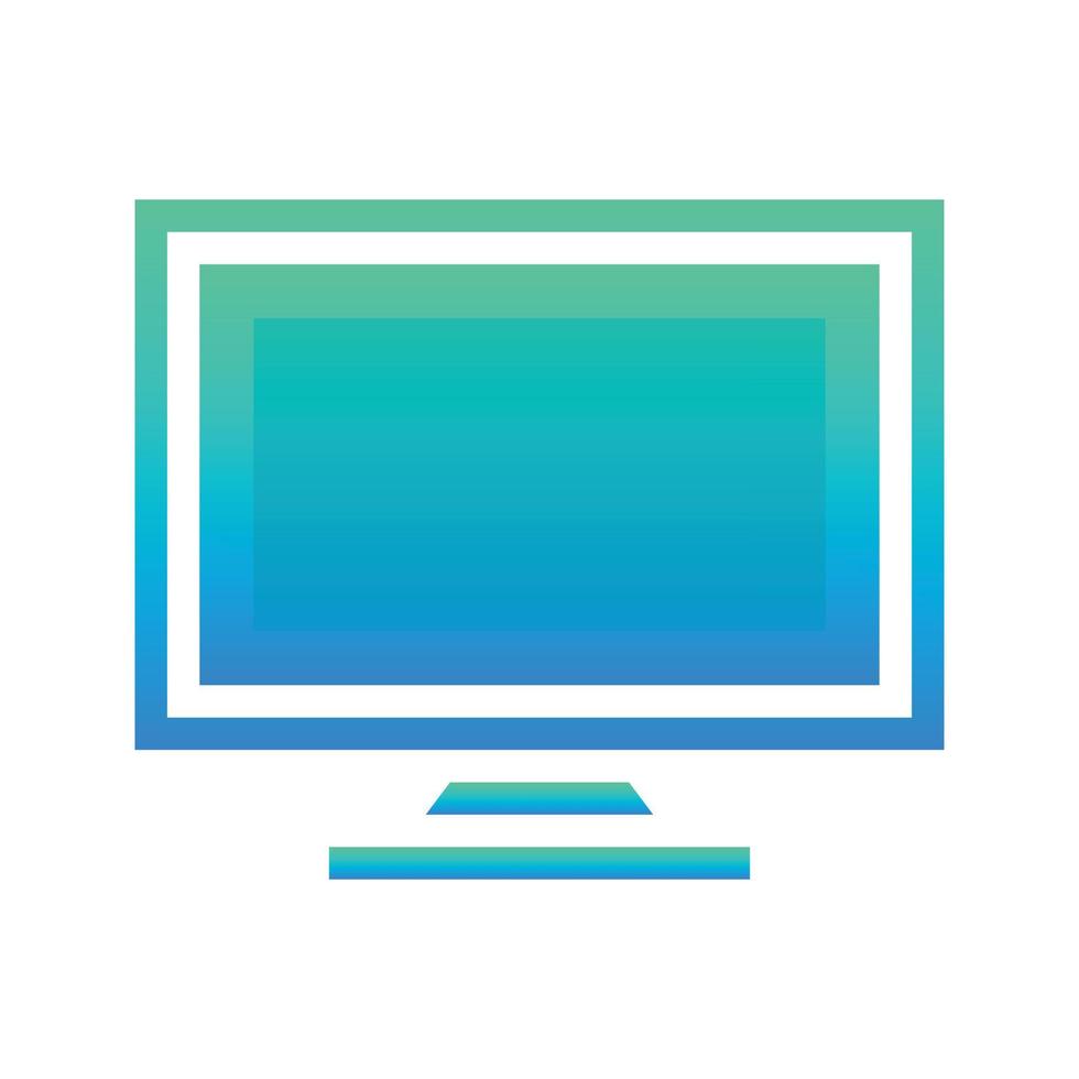 Monitor-Logo-Gradienten-Design-Vorlage-Icon-Element vektor