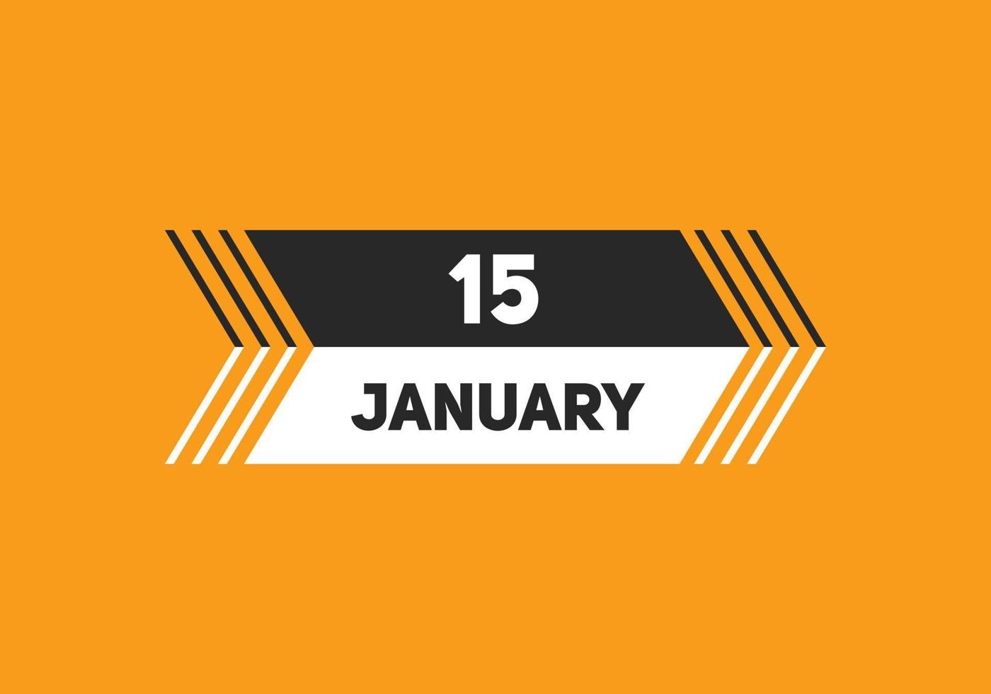 15. januar kalender erinnerung. 15. januar tägliche kalendersymbolvorlage. Kalender 15. Januar Icon-Design-Vorlage. Vektor-Illustration vektor