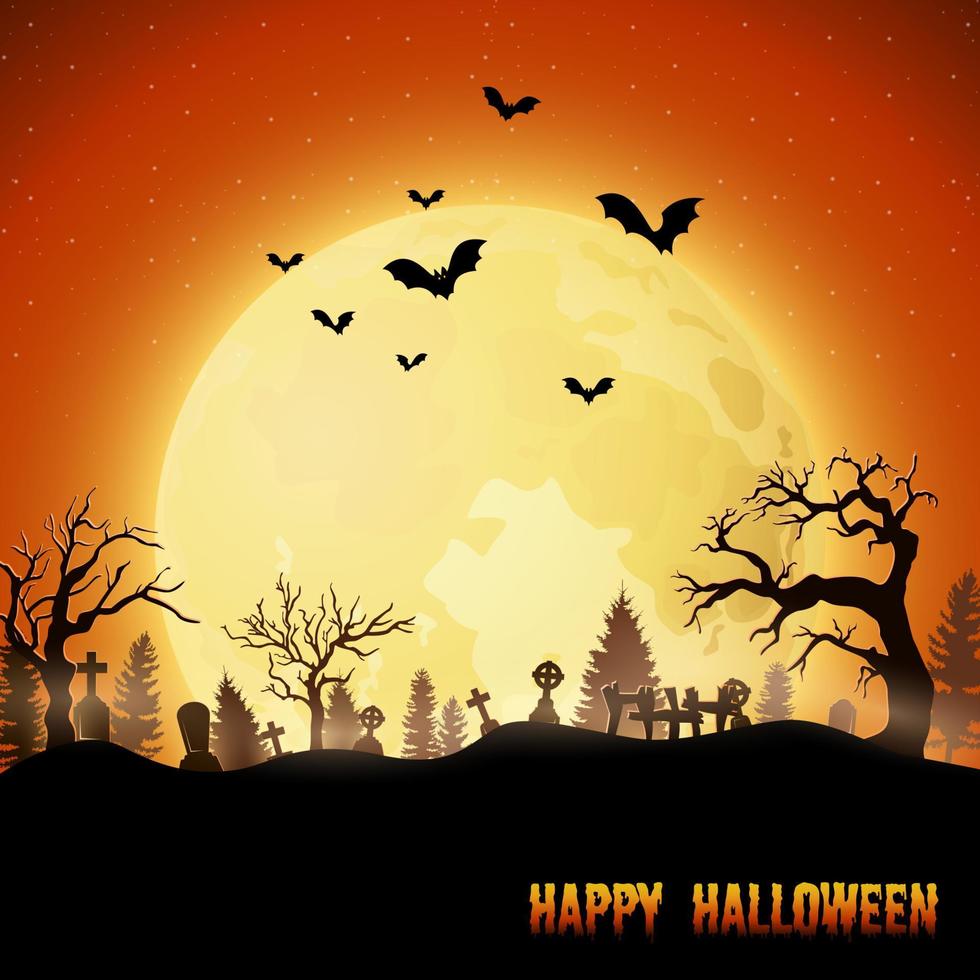 Cartoon-Halloween-Hintergrund vektor