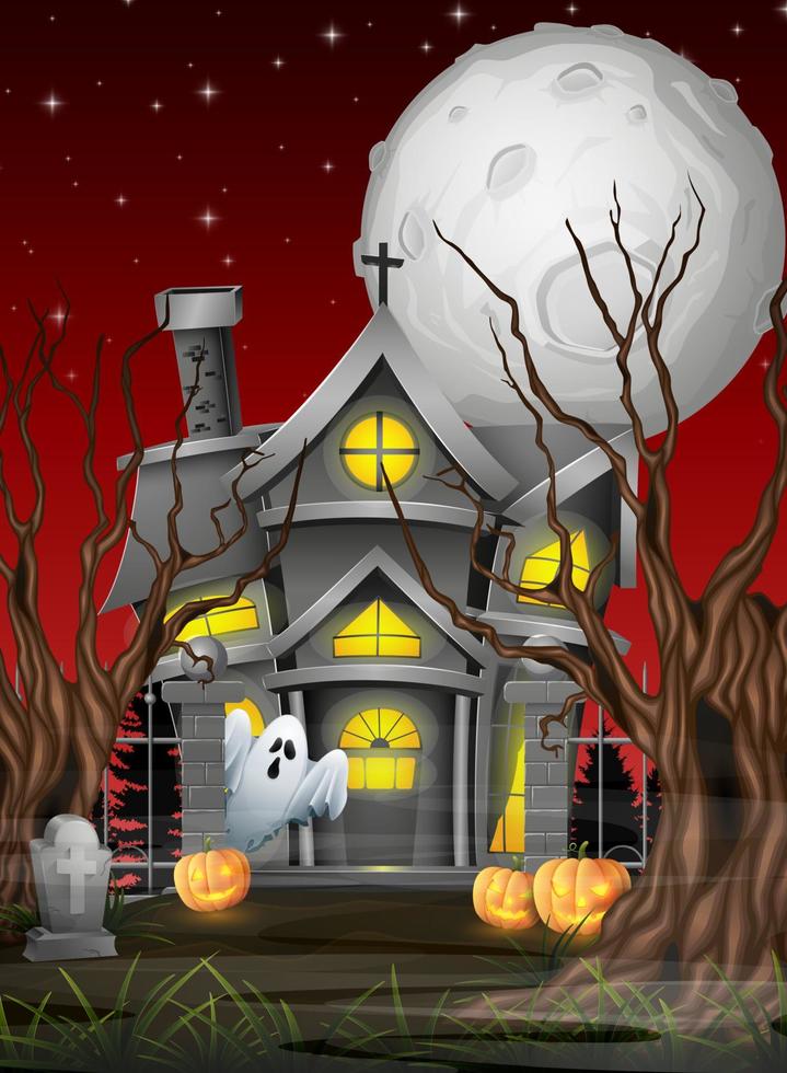 Cartoon-Halloween-Hintergrund vektor