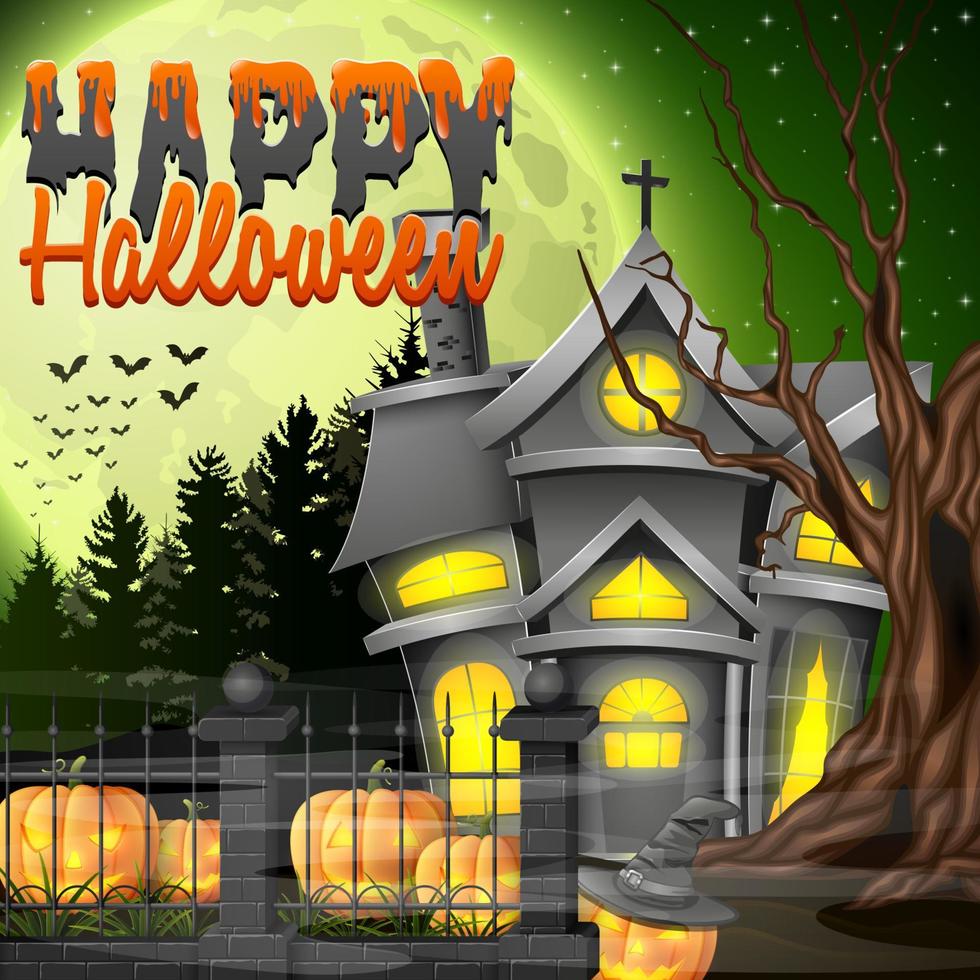 Cartoon-Halloween-Hintergrund vektor