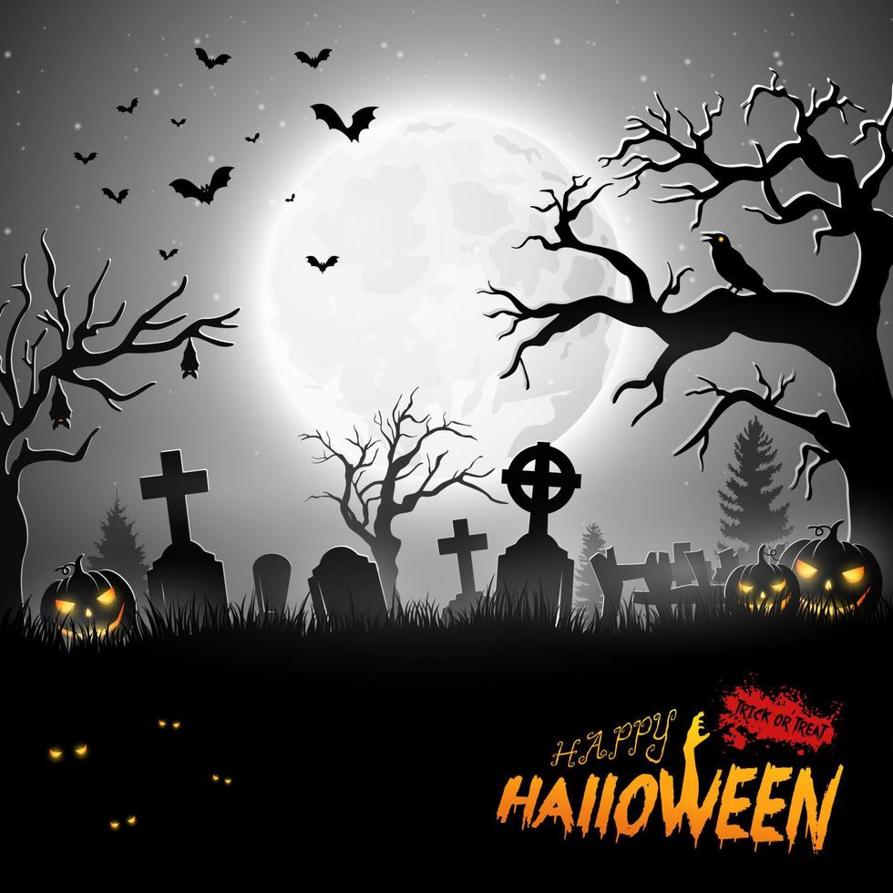 Cartoon-Halloween-Hintergrund vektor