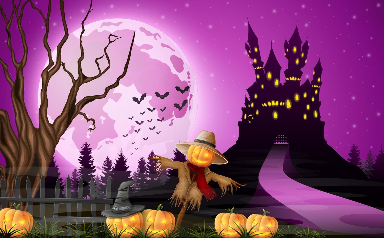 Cartoon-Halloween-Hintergrund vektor