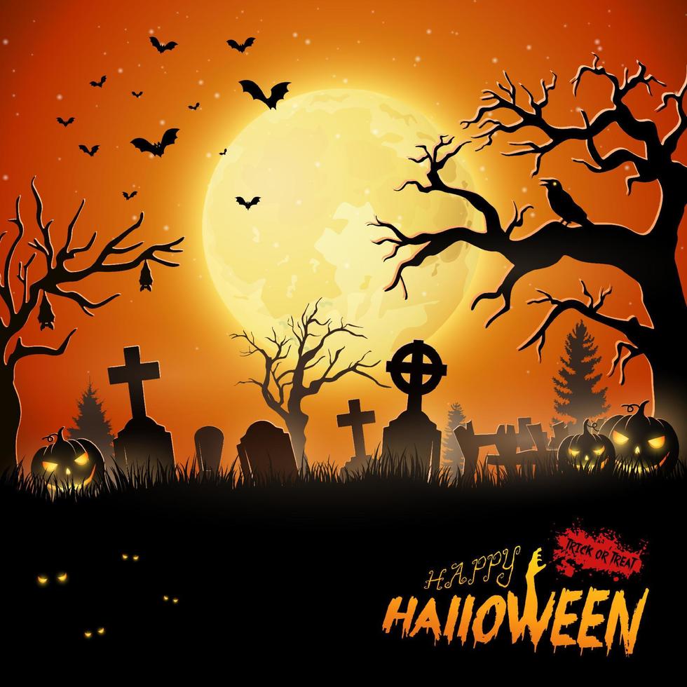 Cartoon-Halloween-Hintergrund vektor