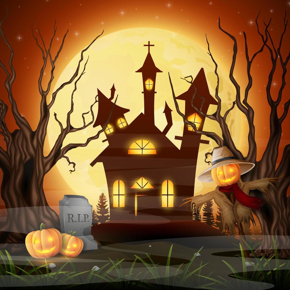 Cartoon-Halloween-Hintergrund vektor