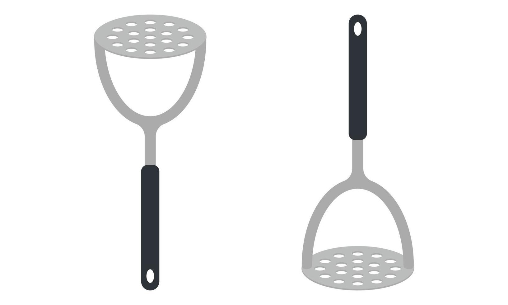 metall potatis masher ClipArt vektor illustration. potatis masher med plast hantera platt vektor design. potatis masher ikon isolerat på vit. potatis masher tecknad serie ClipArt. kök begrepp symbol