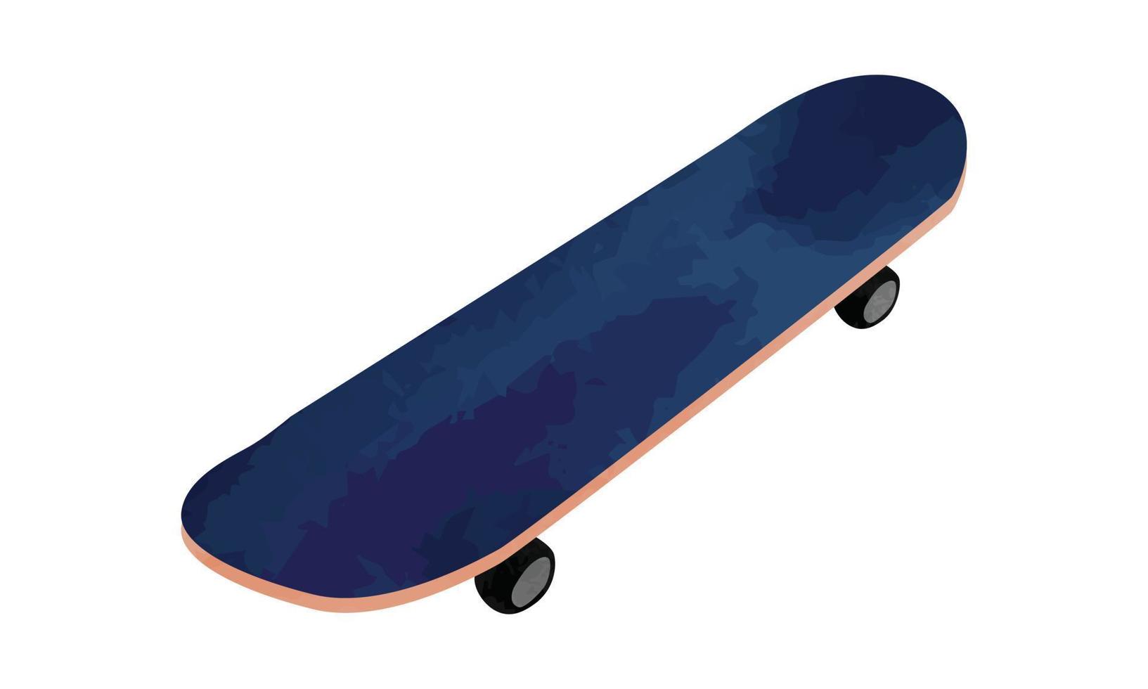 skateboard ClipArt. enkel skateboard eller skateboard vattenfärg stil vektor illustration isolerat på vit bakgrund. skateboard tecknad serie hand dragen stil. skridsko styrelse ikon teckning ClipArt