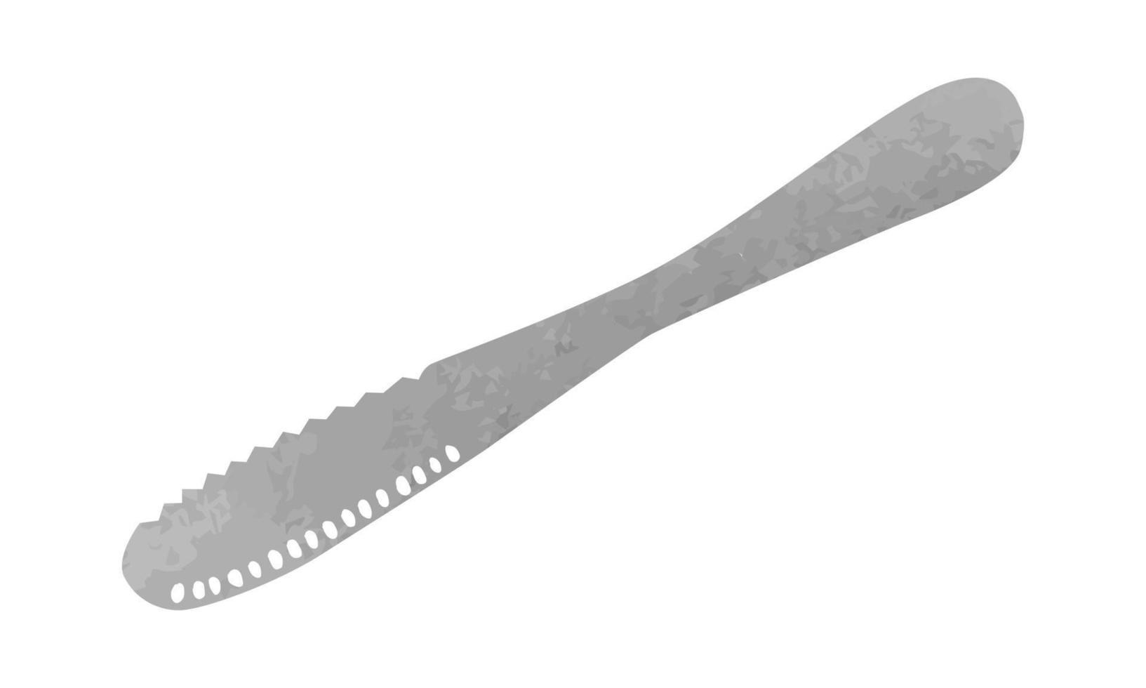 enkel Smör spridare ClipArt. rostfri stål Smör kniv ClipArt. kök metall kniv vattenfärg stil vektor illustration isolerat på vit bakgrund. spridning Smör kniv tecknad serie teckning