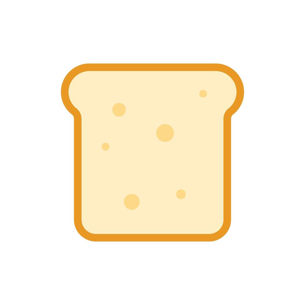 Toastscheiben-Symbol-Clipart-Vektorillustration. einfache Scheibe Toastbrotzeichen flaches Vektordesign. Toastbrot-Symbol isoliert auf weißem Hintergrund. Toast-Cartoon-Clipart vektor