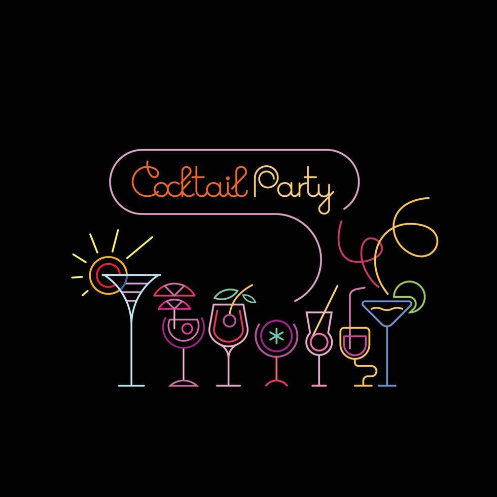 Cocktail-Party-Poster-Design vektor