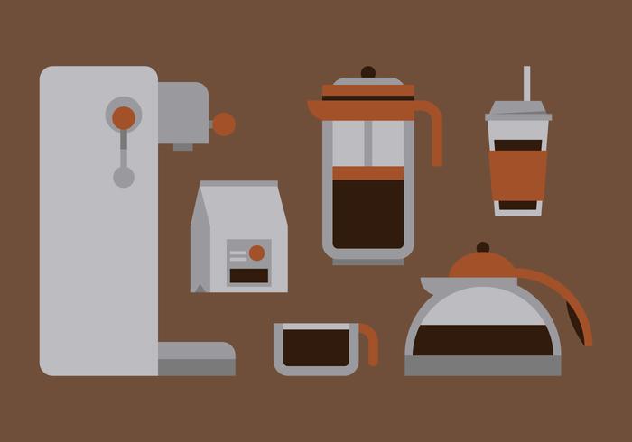 Vektor Kaffee-Set
