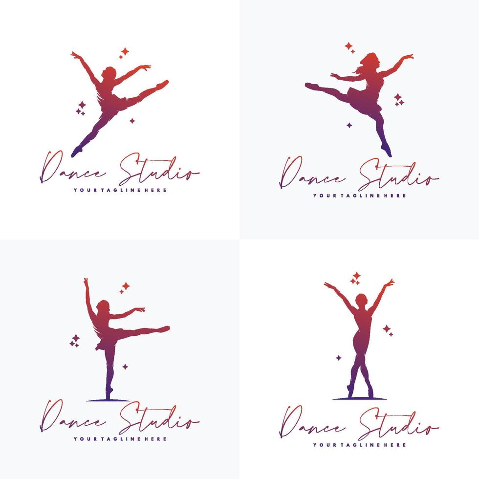 farbenfrohes abstraktes gymnastisches Logo-Design vektor