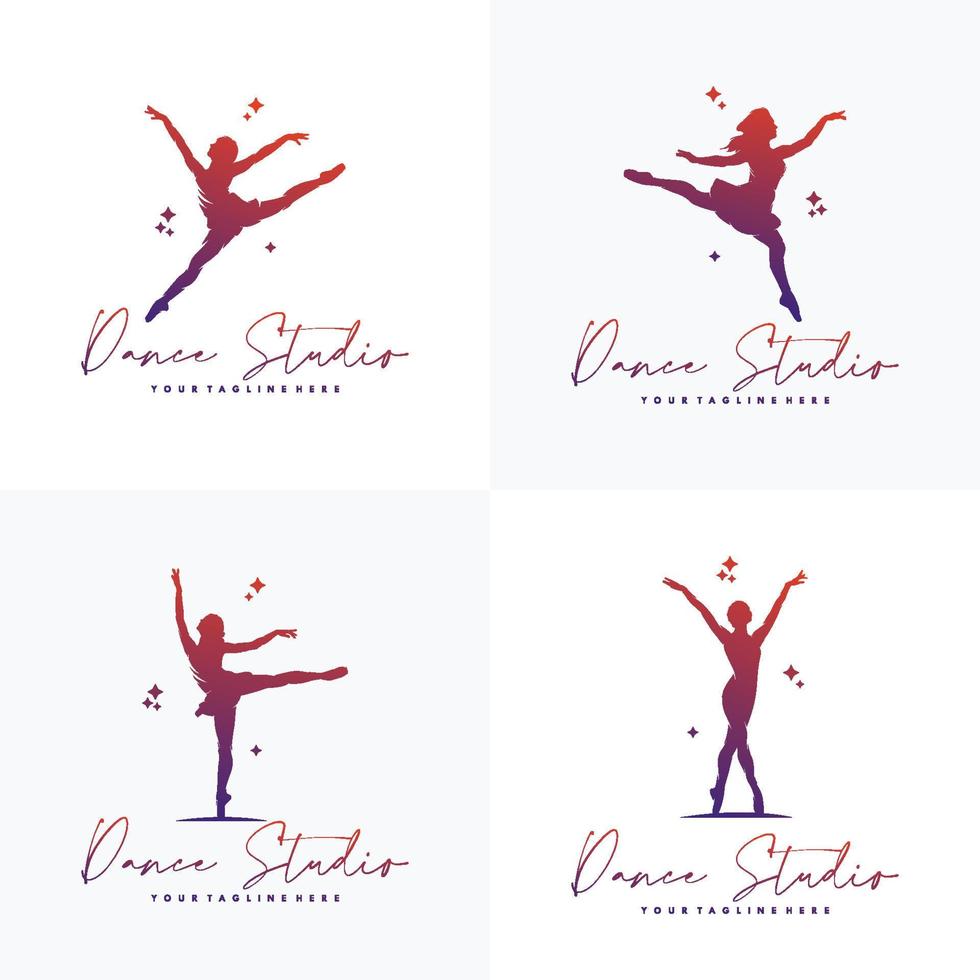 färgrik abstrakt gymnastiska logotyp design vektor