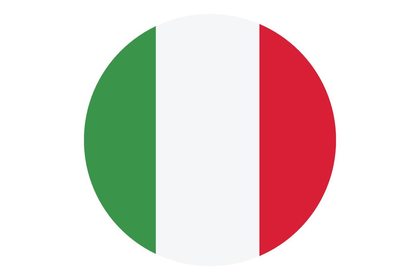 Kreisflaggenvektor von Italien vektor