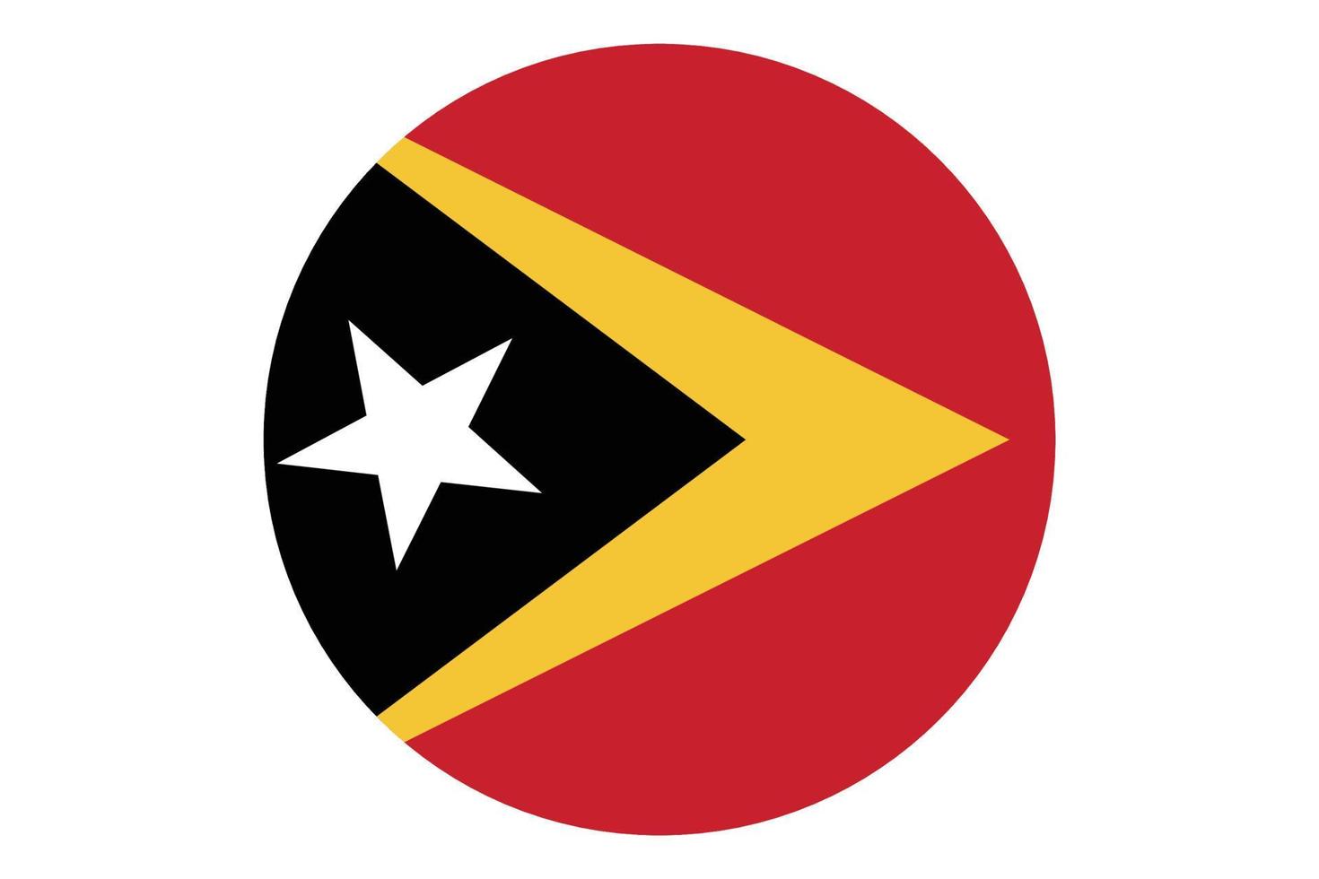 cirkel flagga vektor av timor leste