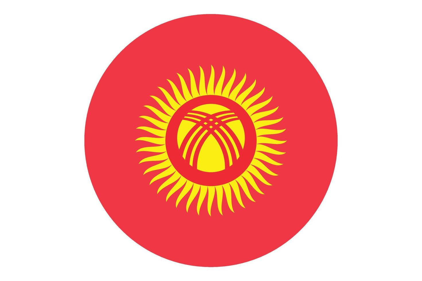 cirkel flagga vektor av kyrgyzstan