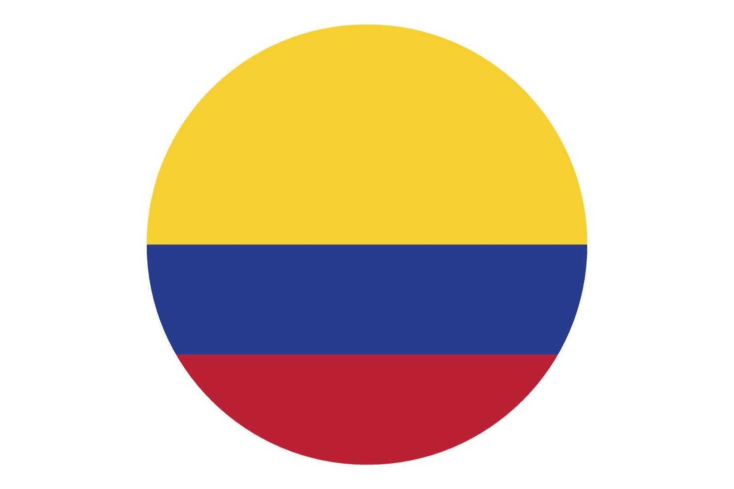 Kreisflaggenvektor von Kolumbien vektor