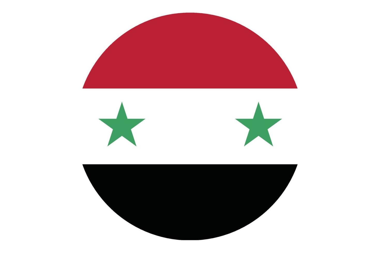 Kreis Flaggenvektor von Syrien vektor