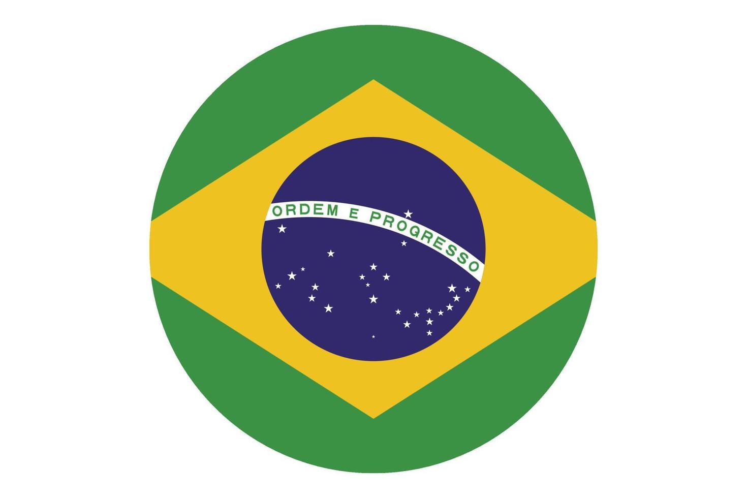 kreis flaggenvektor von brasilien vektor
