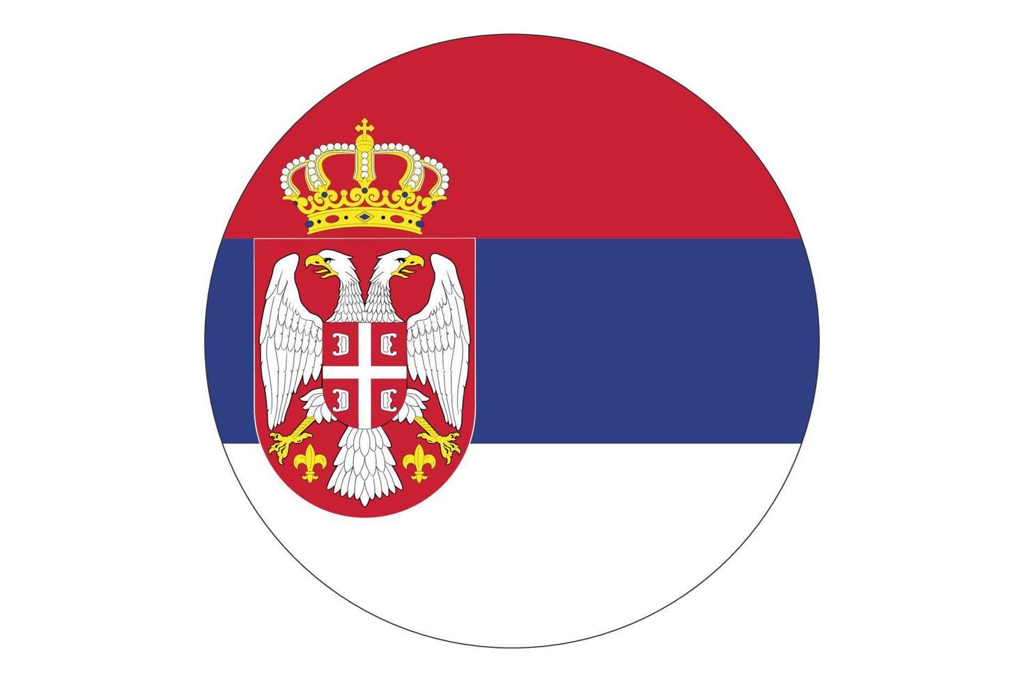 cirkel flagga vektor av serbia